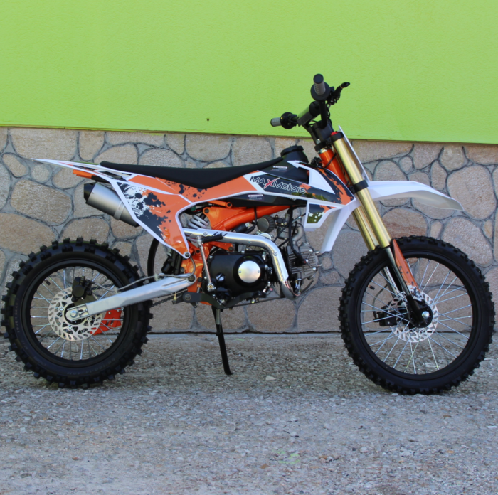 Бензинов кросов Мотор 125сс кубика MAXMOTORS Orange Електрически Стартер - Изображение 3
