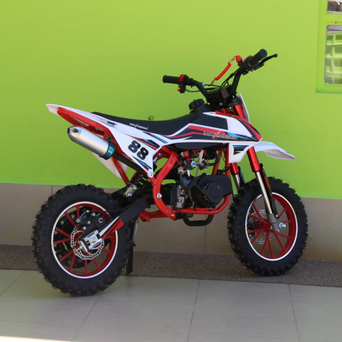 Детски Кросов Мотор 50сс кубика MaxMotors RED с електрически стартер - Изображение 3