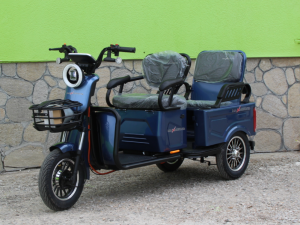 Двуместна CARGO електрическа триколка Max Motors CARGO LUX 1500W BLUE