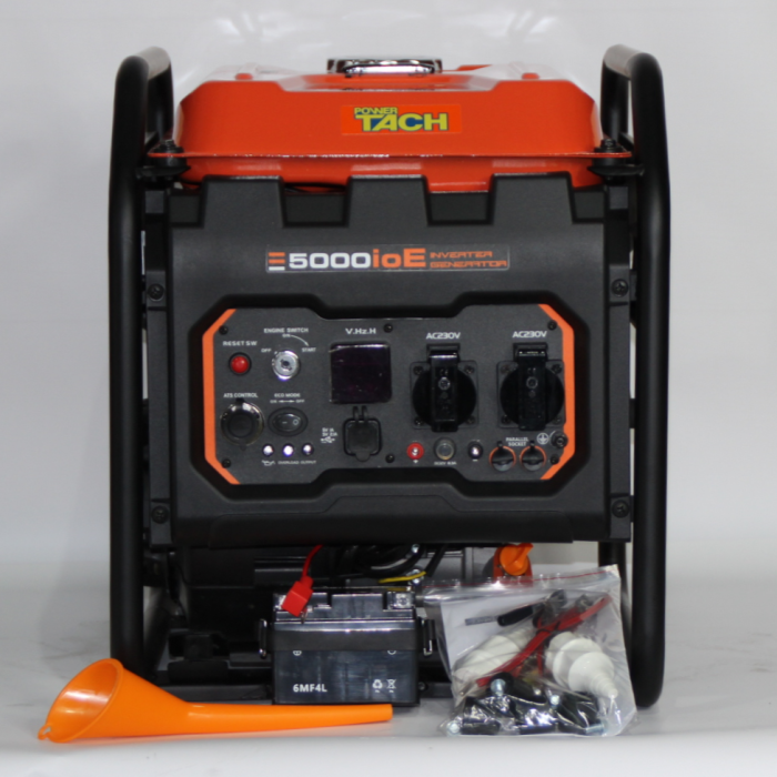 Инверторен Генератор за ток бензин/газ Power Tach 4.5 kW модел 5000ioE монофазен с стартер - Изображение 1