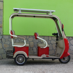 Електрическа триместна триколка Max Motors NEW GOLF RED SOLAR - Изображение 4