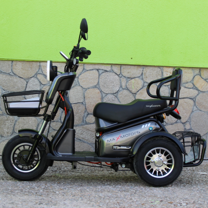 Двуместна електрическа триколка MaxMotors Pudding GRAY,1800W-48V-20Ah - Изображение 3