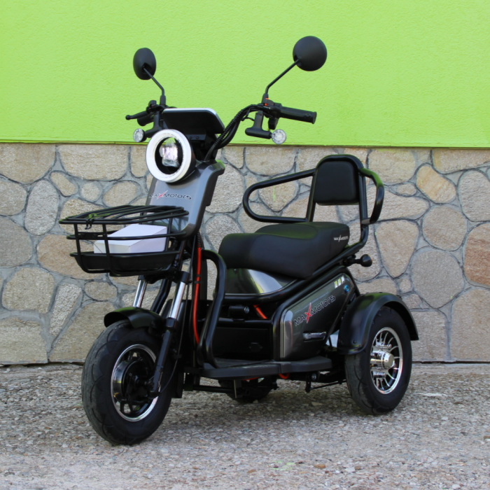 Двуместна електрическа триколка MaxMotors Pudding GRAY,1800W-48V-20Ah - Изображение 1