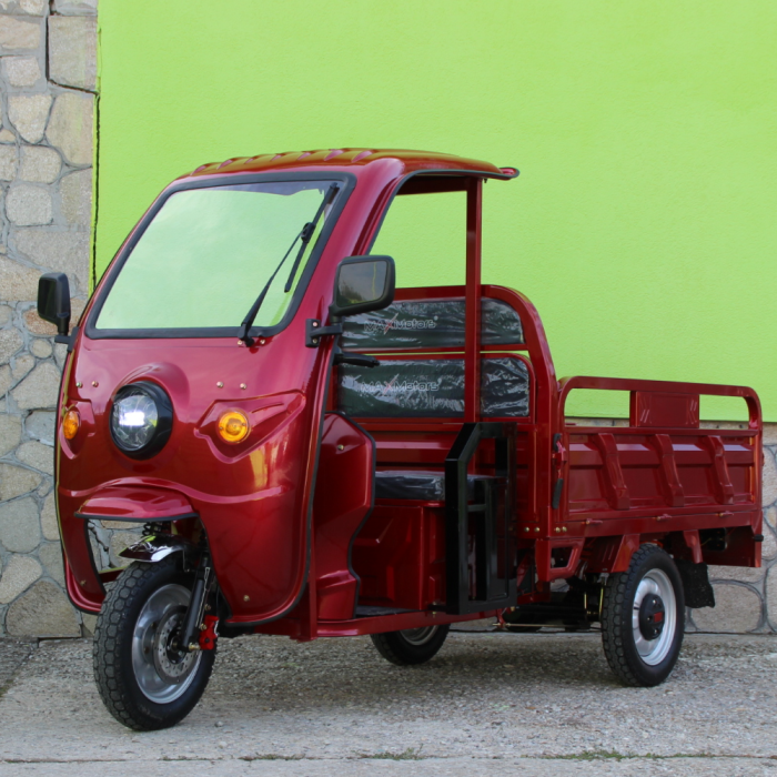 Електрическа Селскостопанска Триколка с Покрив 2000W Maxmotors RED - Изображение 1