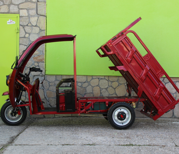 Електрическа Селскостопанска Триколка с Покрив 2000W Maxmotors RED - Изображение 4