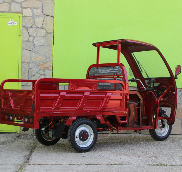 Електрическа Селскостопанска Триколка с Покрив 2000W Maxmotors RED - Изображение 5