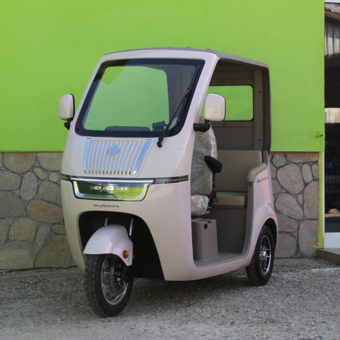 Триместна електрическа триколка Max Motors LUXURY BUS Ivori White - Изображение 2