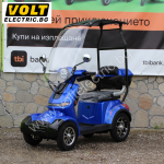 Електрическа четириколка с покрив Max Motors FM4 BLUE, 1500W, 60V, 20Ah